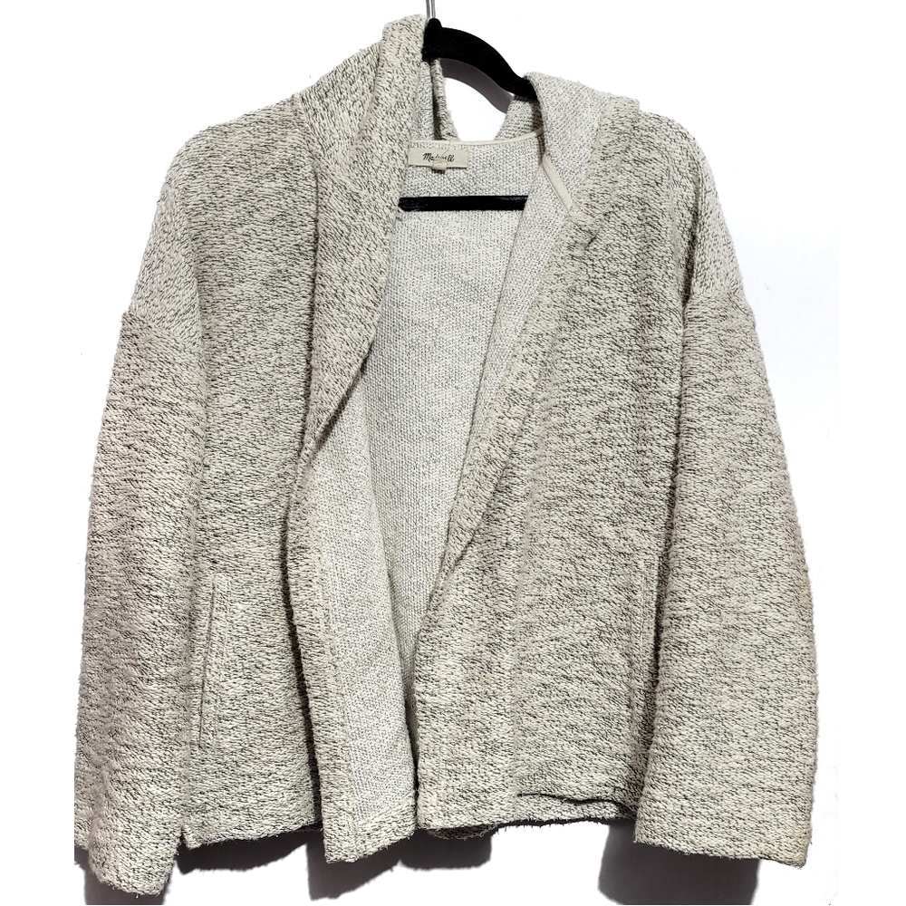 ⬇️$24 madewell cozy textured gray knit hooded - Picture 1 of 11